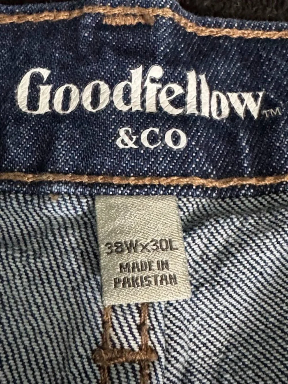 Goodfellow & Co Straight Leg Dark Wash Jeans 38x30 Worn Once